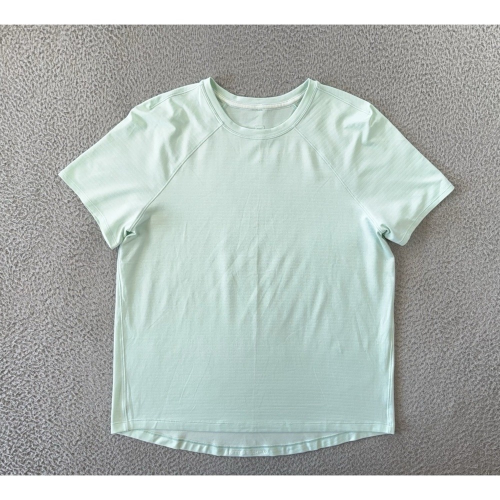 Lululemon Drysense Shirt Mens Medium Training Short Sleeve Green‎